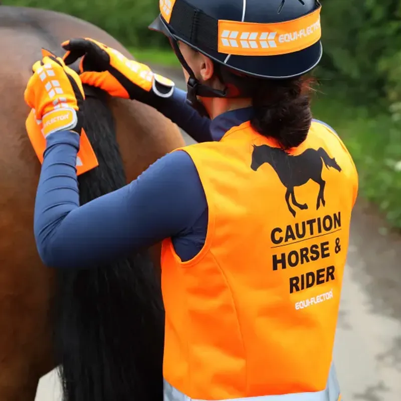 Shires Equi-Flector Adult Saftey Vest - Orange-2